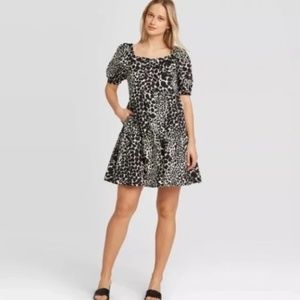 Who What Wear Animal Print Mini Dress Size M